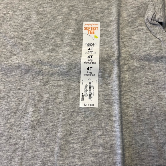Toddler boys 4T gray long sleeve tee shirt - new! - soft tee shirt - nwt - Picture 4 of 4